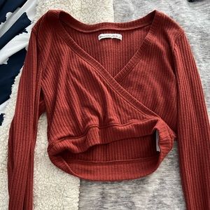 abercombie and fitch orange long sleeve, cute for fall!